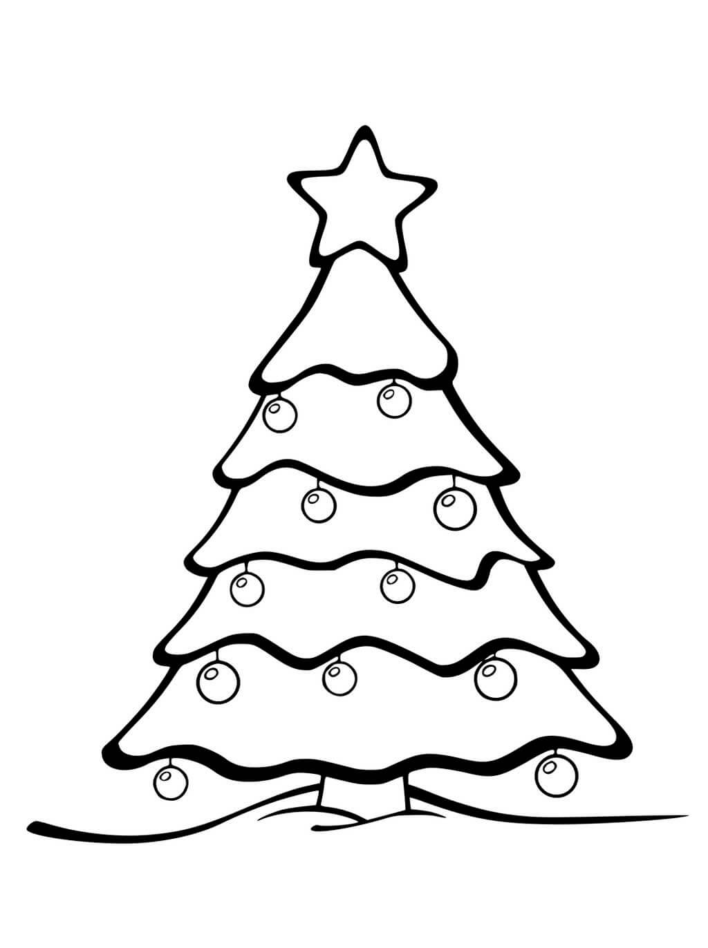 Dibujos de Feliz árbol de Navidad para colorear