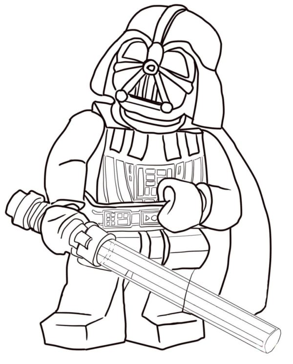 Dibujos de Figura Lego Darth Vader para colorear