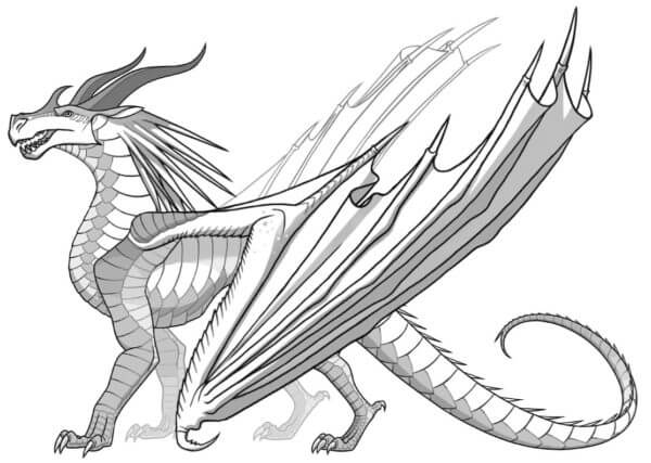 Dibujos de Fire Dragon Bede Era El Paladín De La Arena De La Reina Púrpura para colorear