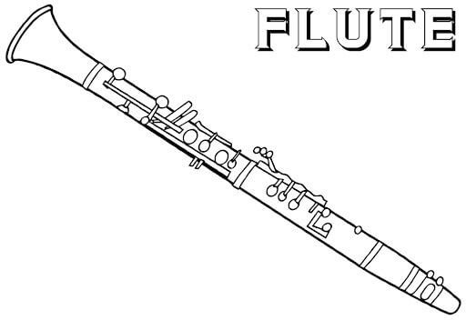 Flauta Agradable para colorir