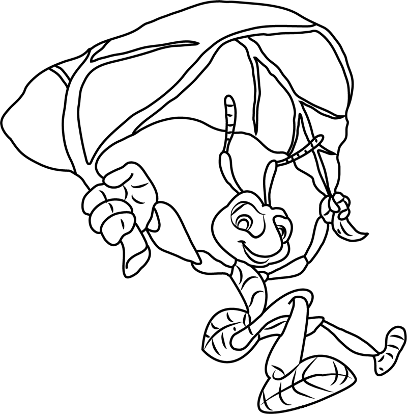 Dibujos de Flik con Paracaídas para colorear