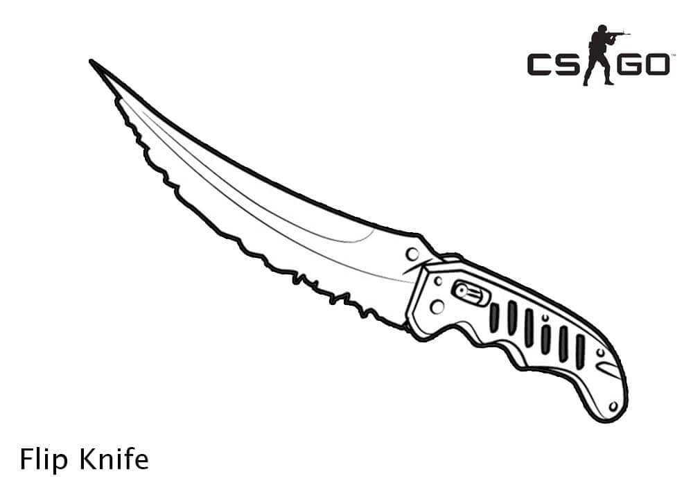 Dibujos de Flip Knife de Cs go para colorear