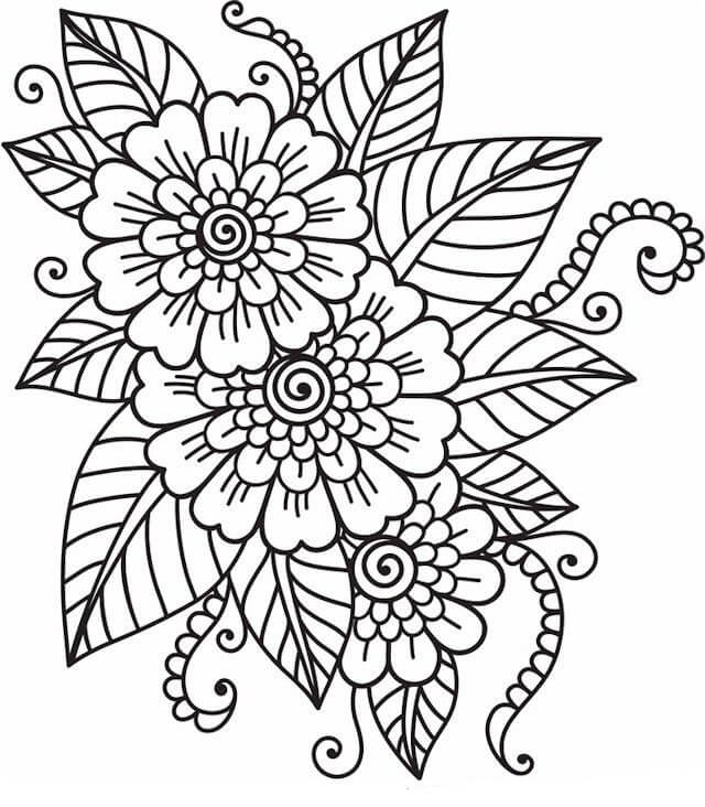 Dibujos de Flor de Durazno para colorear