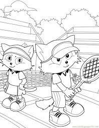 Fox jugando al Tenis para colorir