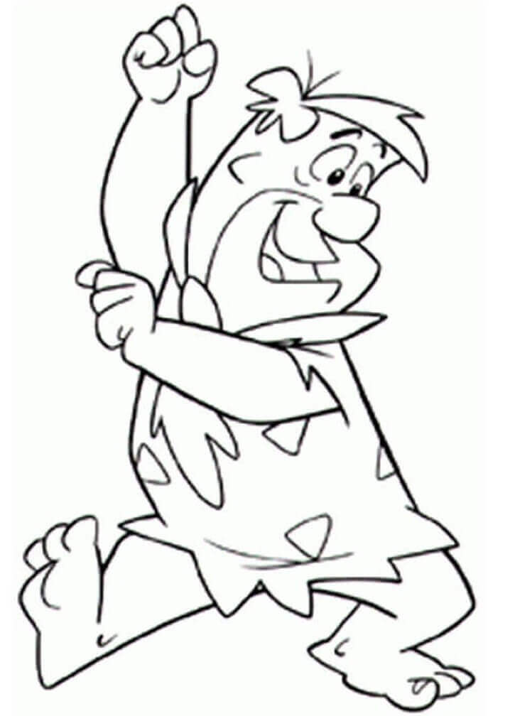 Fred Flintstone Bailando para colorir