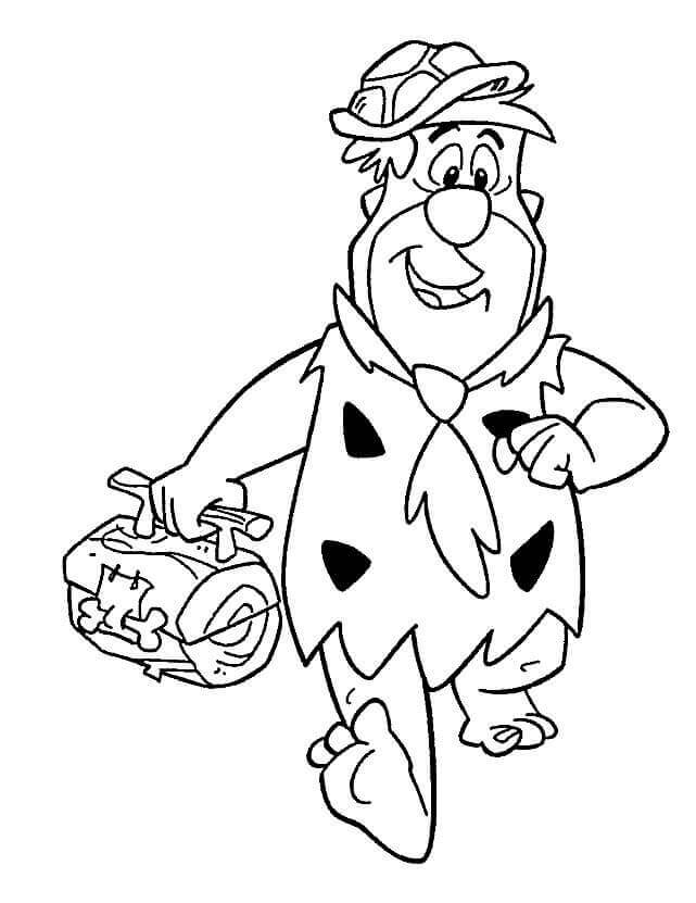 Fred Flintstone Trabajando para colorir