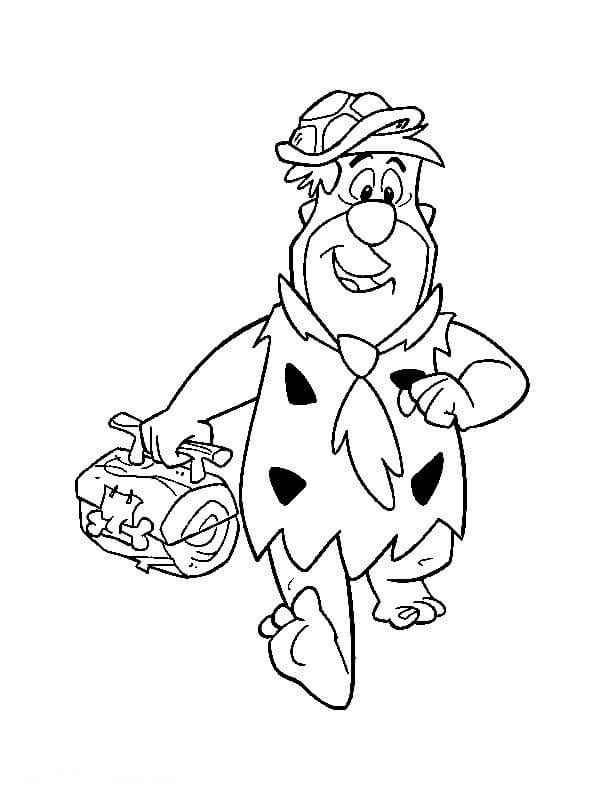 Fred Flintstones Corriendo para colorir