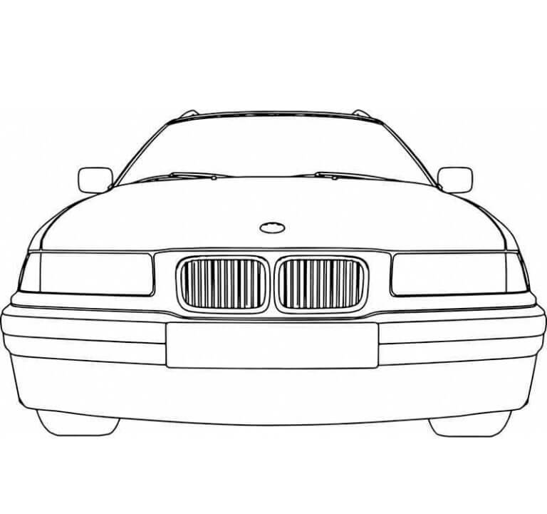 Dibujos de Frente Del Coche De BMW para colorear
