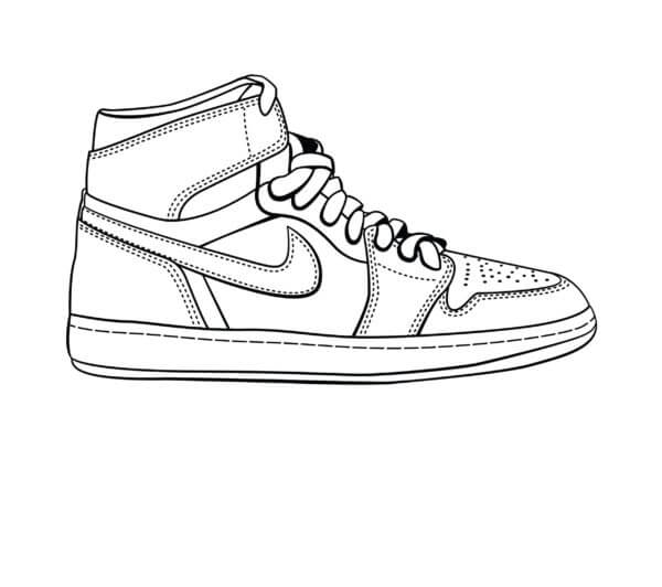 Dibujos de Fresco Nike Jordan 1 para colorear