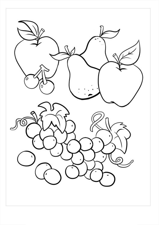 Dibujos de Frutas Impresionantes para colorear