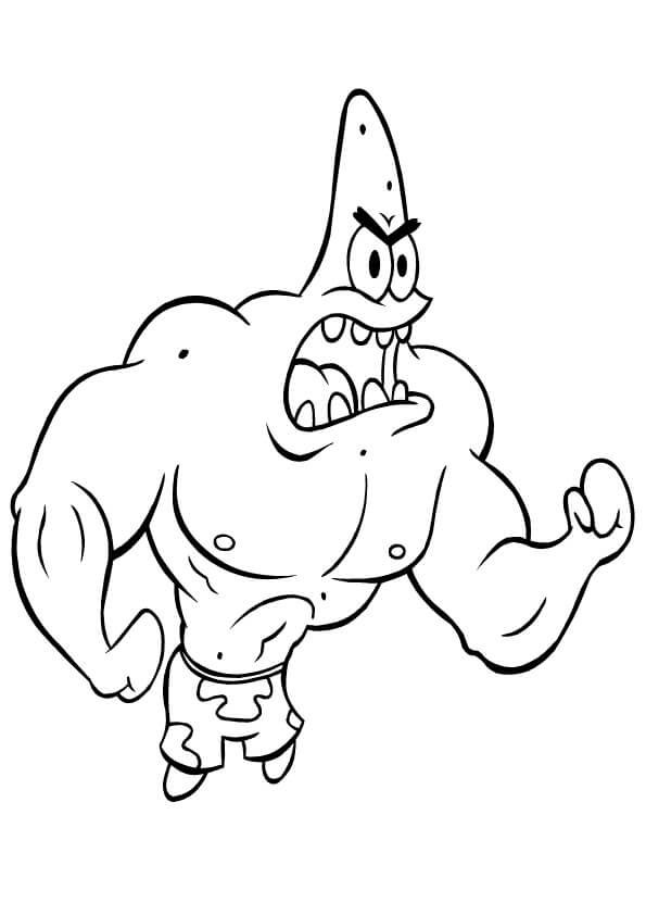 Fuerte Patrick Star Enojado para colorir