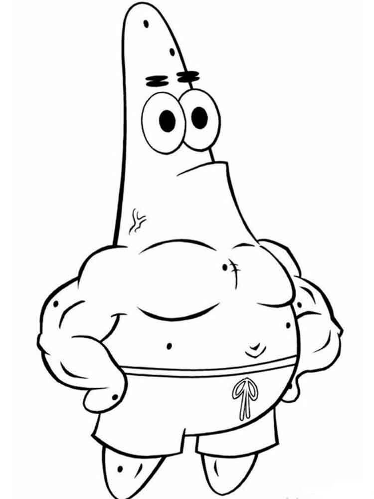 Fuerte Patrick Star para colorir