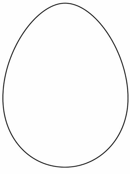 Dibujos de Fácil Huevo de Pascua para colorear