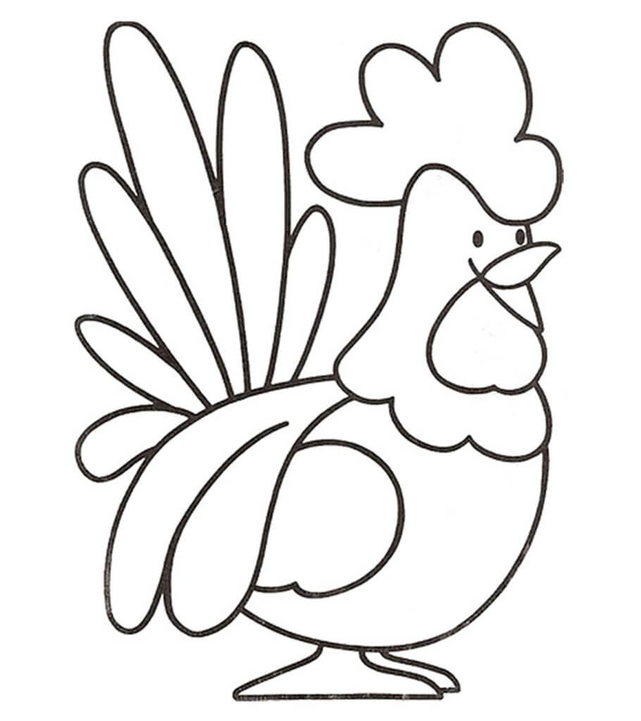 Dibujos de Gallo Normal para colorear