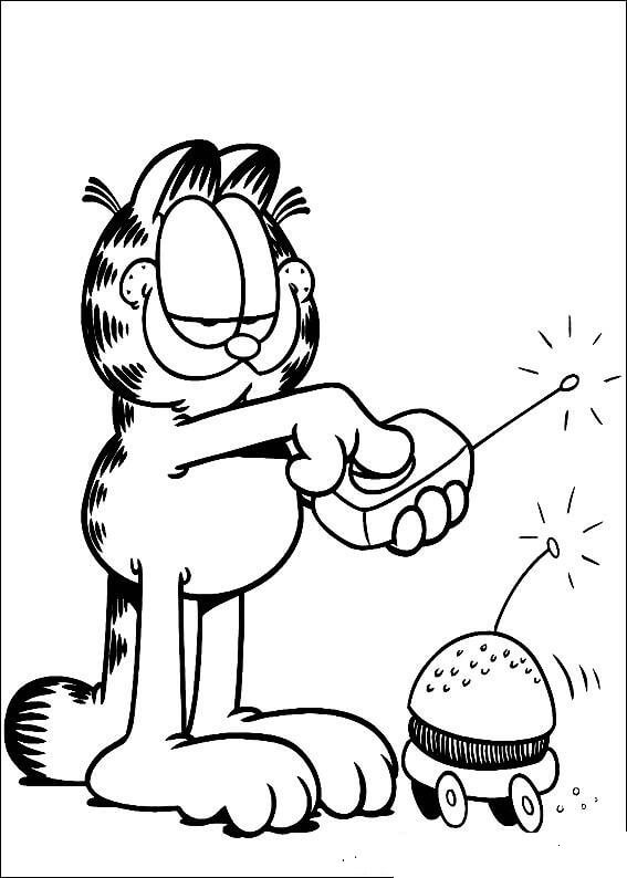 Garfield y Juguetes para colorir