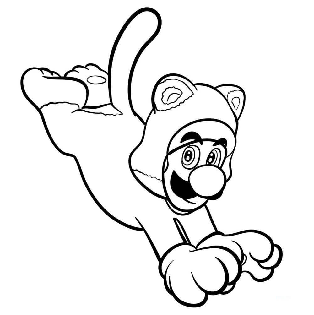 Gato Luigi para colorir