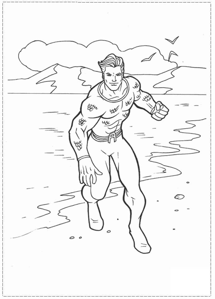Dibujos de Genial Ataque de Aquaman para colorear