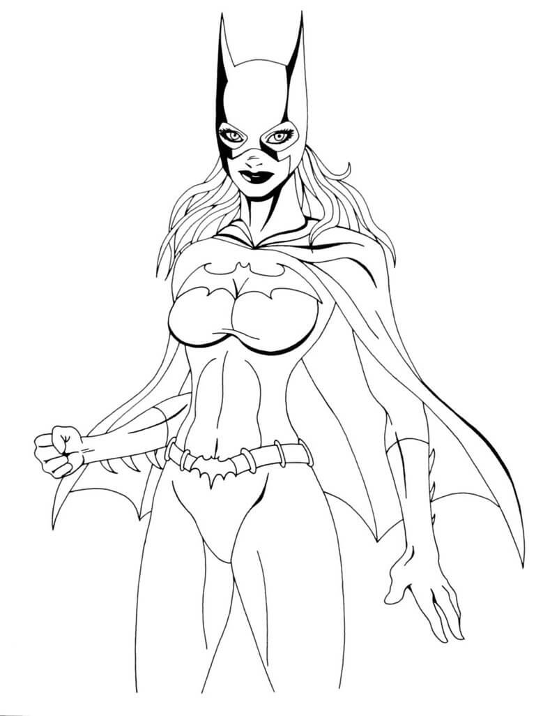 Genial Batgirl para colorir