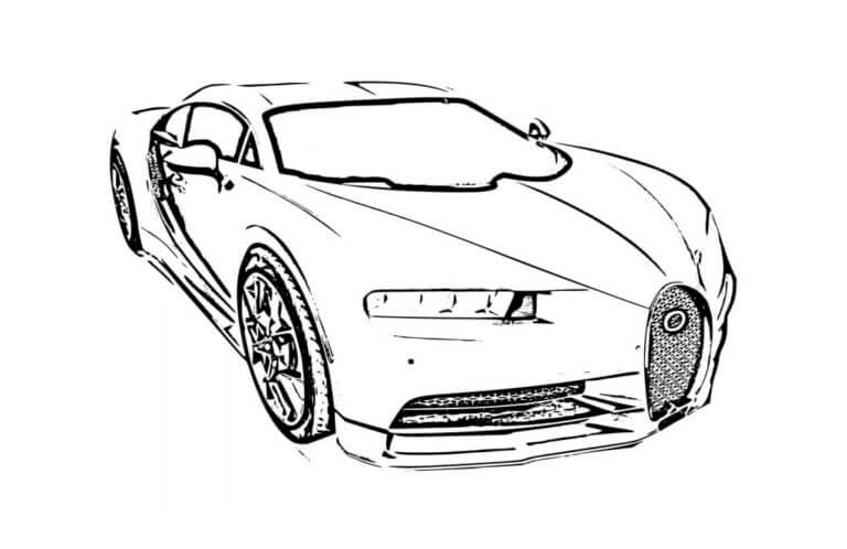 Genial Bugatti Chiron para colorir