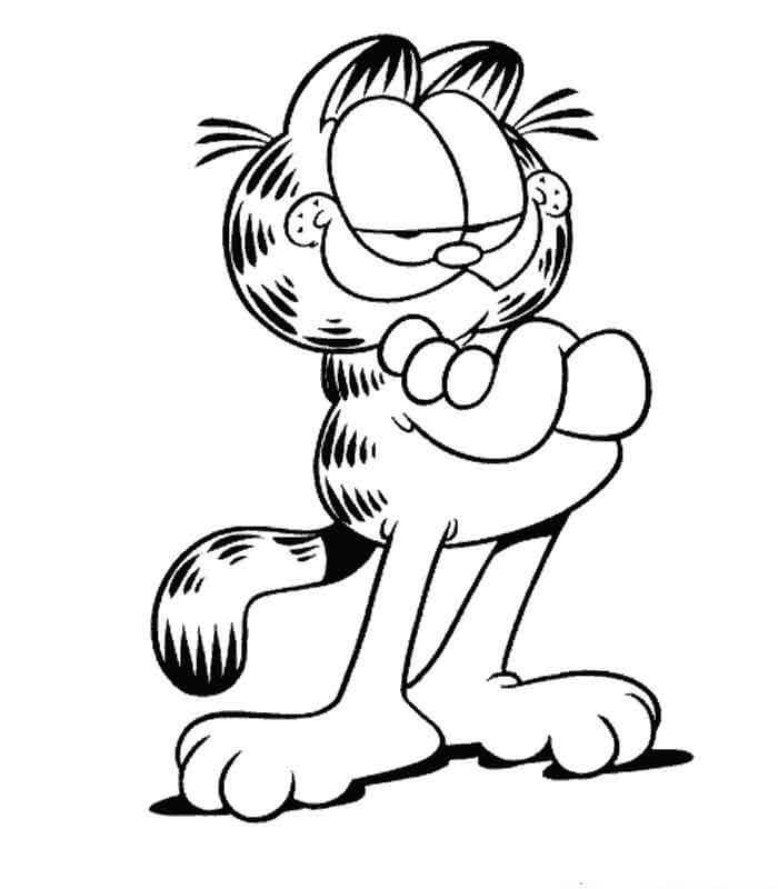 Genial Garfield para colorir