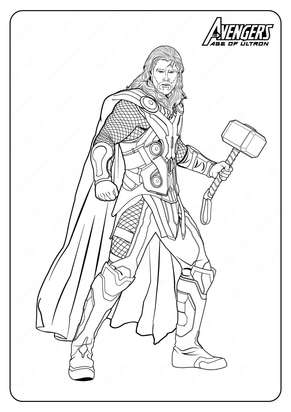 Dibujos de Genial Thor para colorear