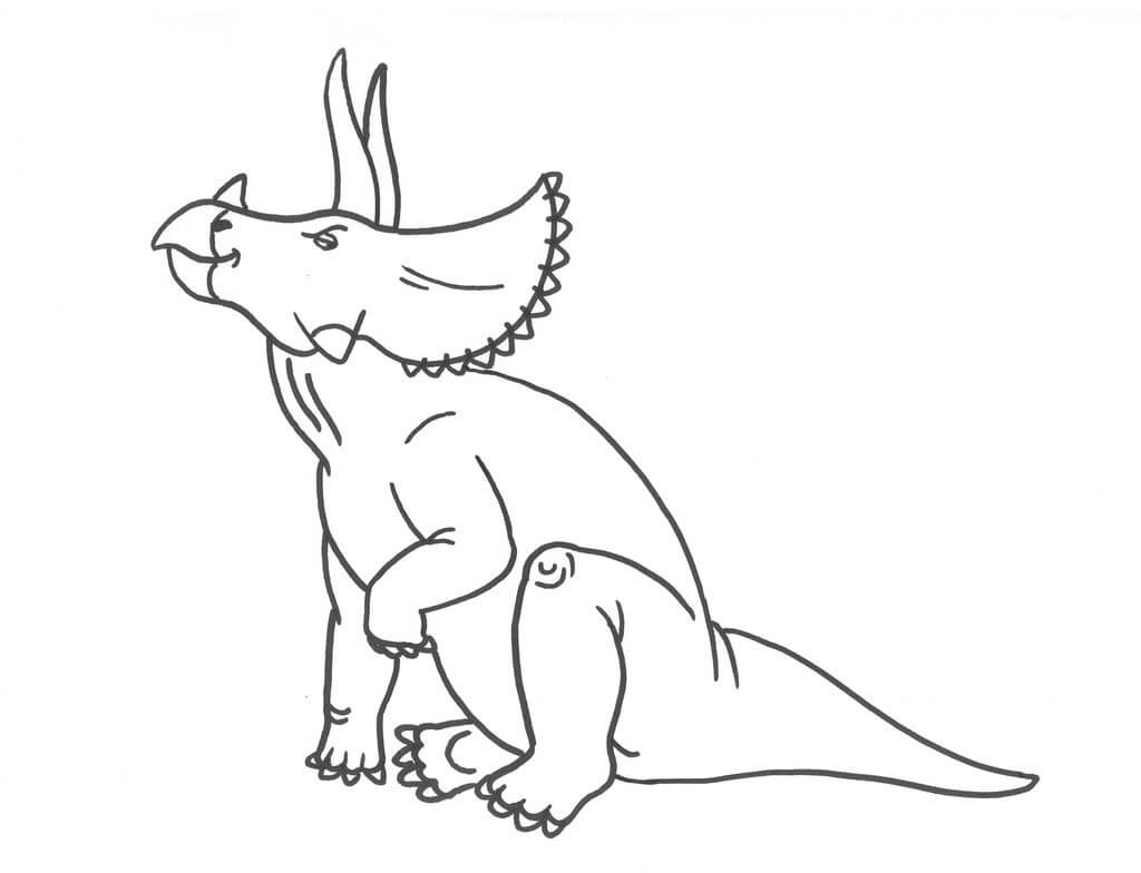 Genial Triceratop para colorir