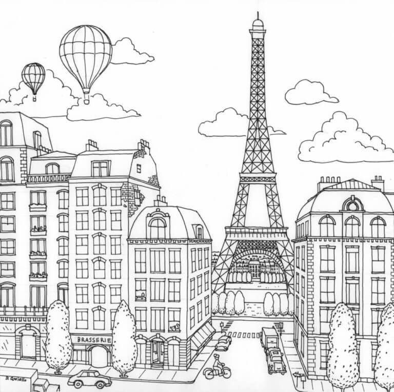 Dibujos de Globos En Francia para colorear