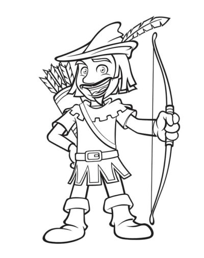 Glorioso Robin Hood para colorir