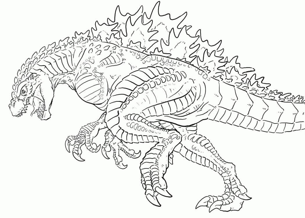Dibujos de Godzilla Impresionante para colorear