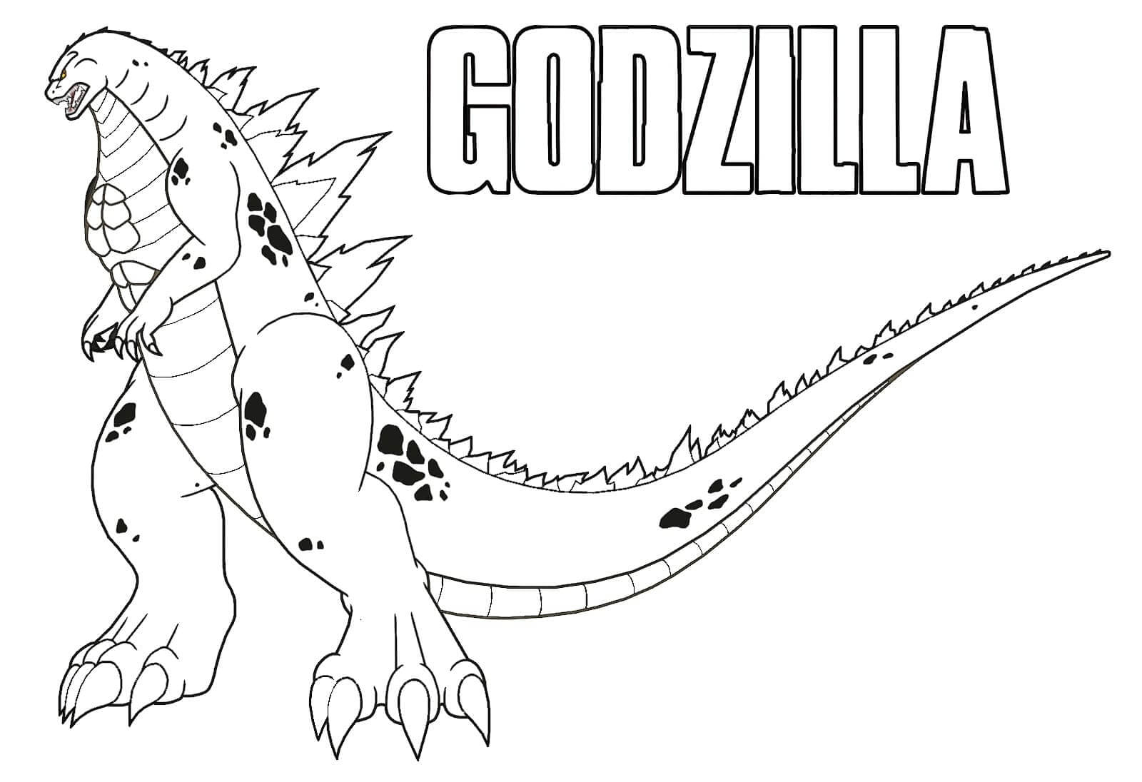 Godzilla Simple para colorir