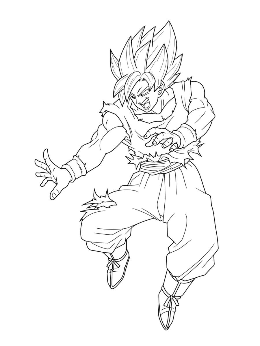Goku SJ2 Enojado para colorir
