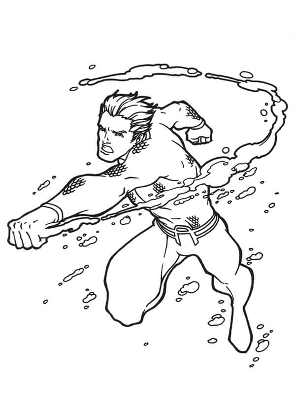 Dibujos de Golpes de Aquaman para colorear