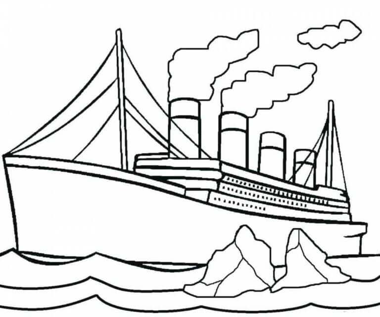 Dibujos de Gran Barco Titanic para colorear