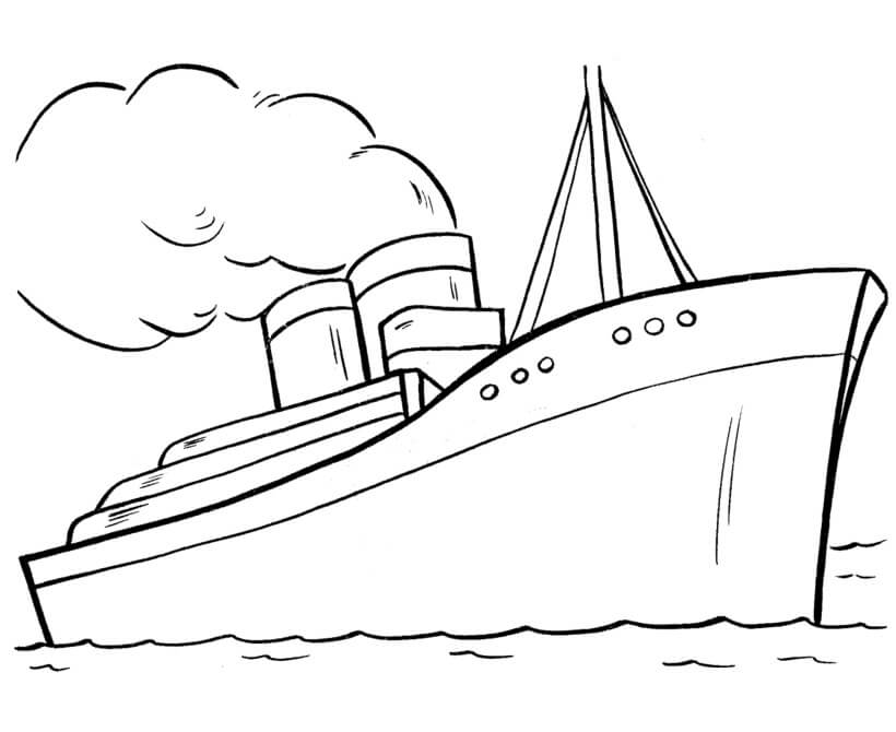 Dibujos de Gran Barco para colorear