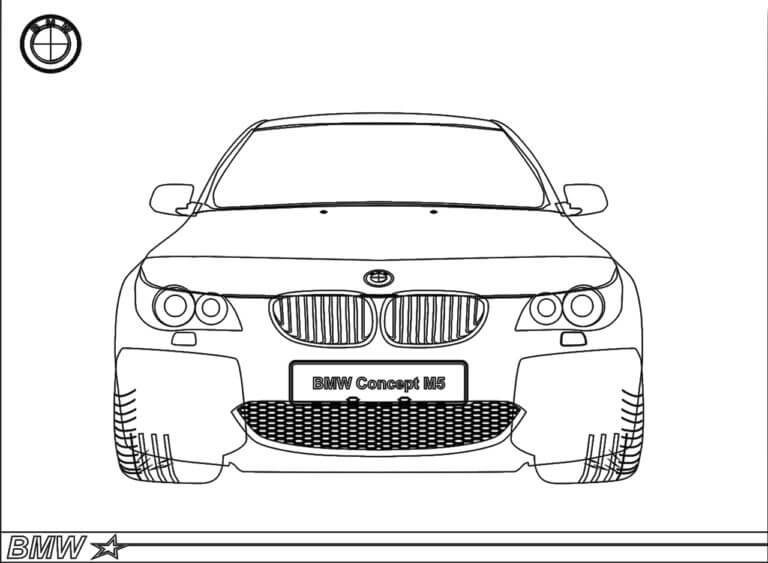 Dibujos de Gran Coche BMW M5 para colorear