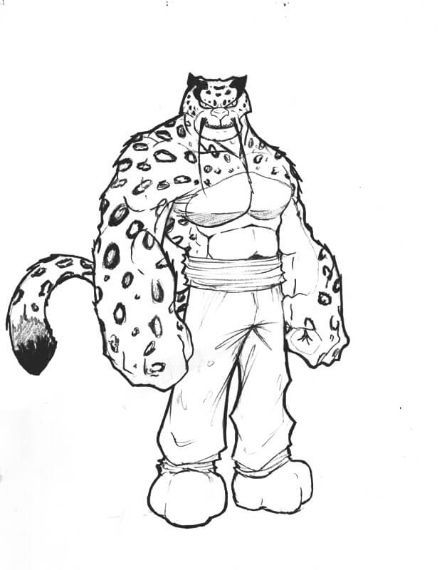 Dibujos de Gran Dragón Leopardo De Las Nieves para colorear
