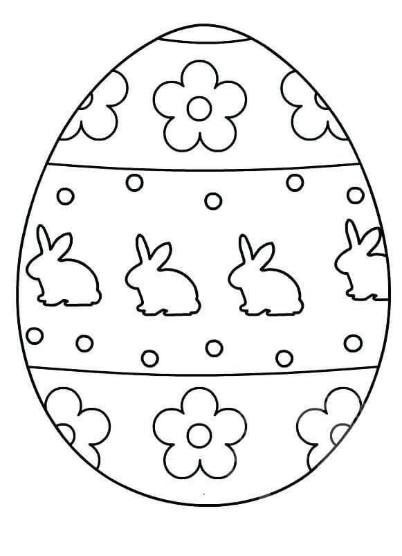 Dibujos de Gran Huevo de Pascua para colorear
