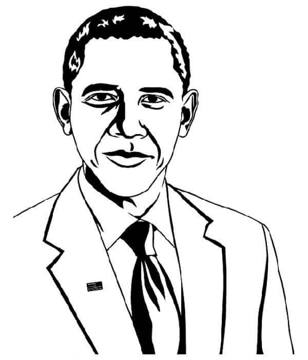 Gran Obama para colorir