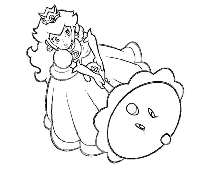 Gran Princesa Peach para colorir