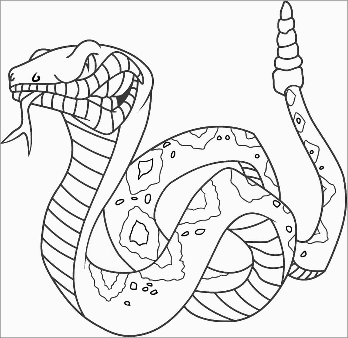 Dibujos de Gran Serpiente para colorear