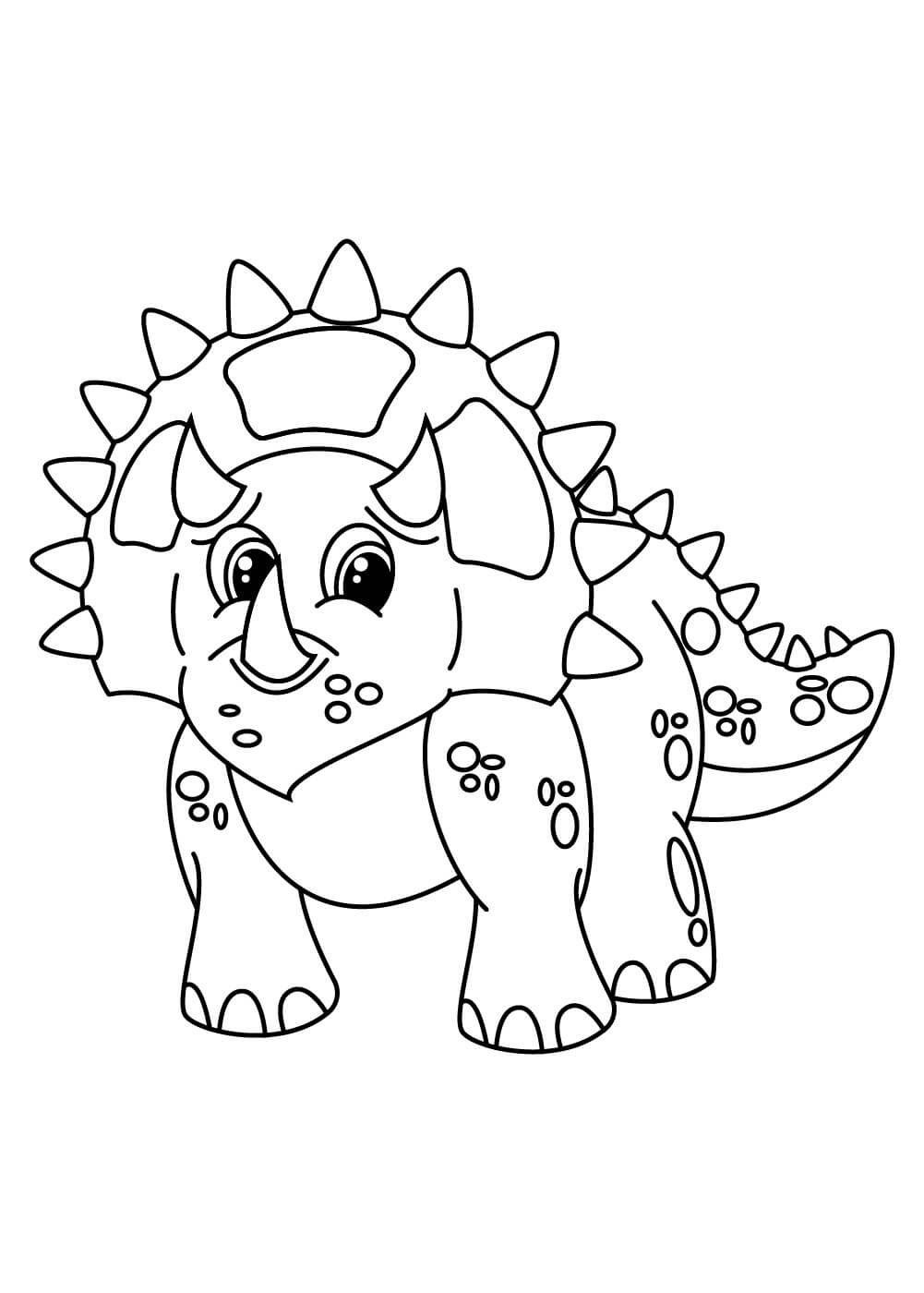 Dibujos de Gran Triceratops para colorear