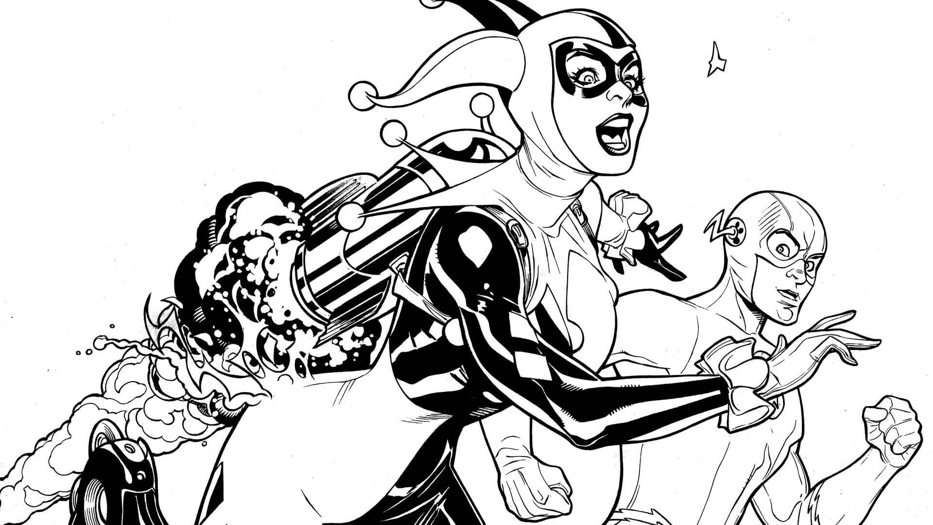 Harley Quinn y Amigos para colorir