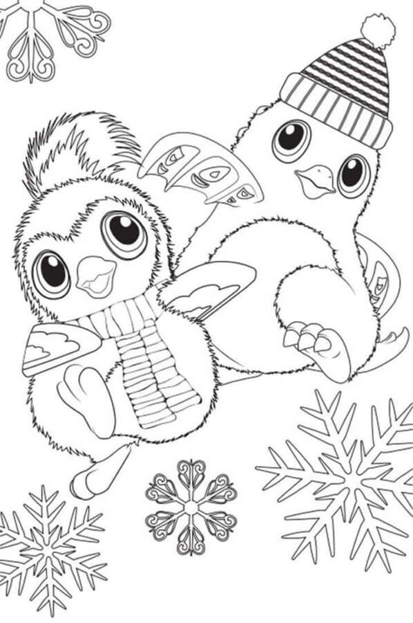 Dibujos de Hatchimals De Año Nuevo para colorear