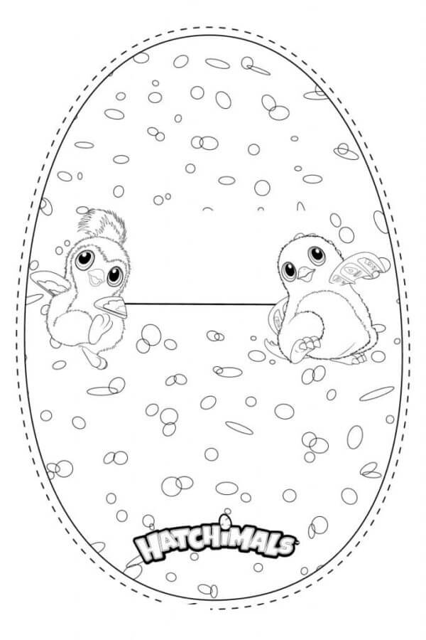 Dibujos de Hatchimals De Huevo para colorear