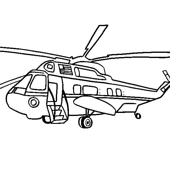 Helicóptero Blackhawk para colorir
