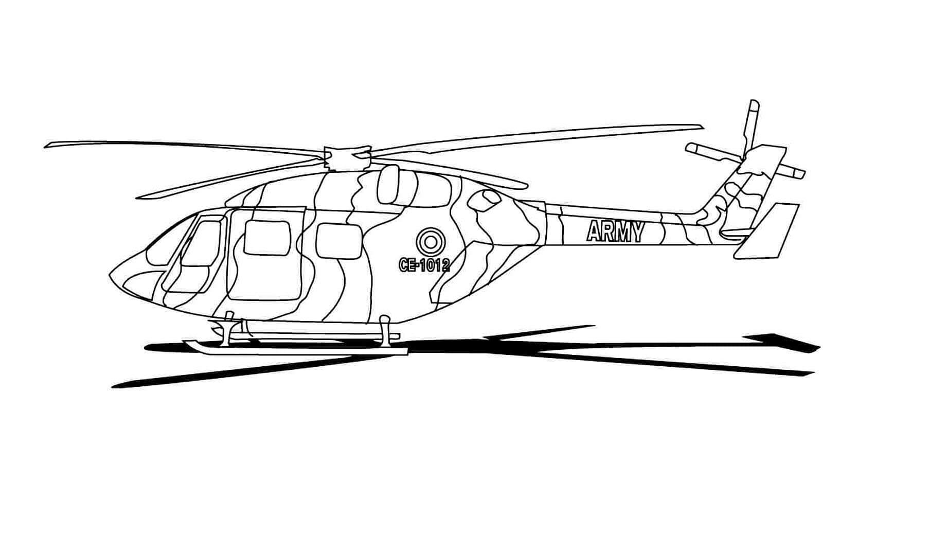 Helicóptero CE-1020 para colorir