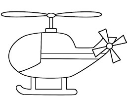 Helicóptero Fácil para colorir
