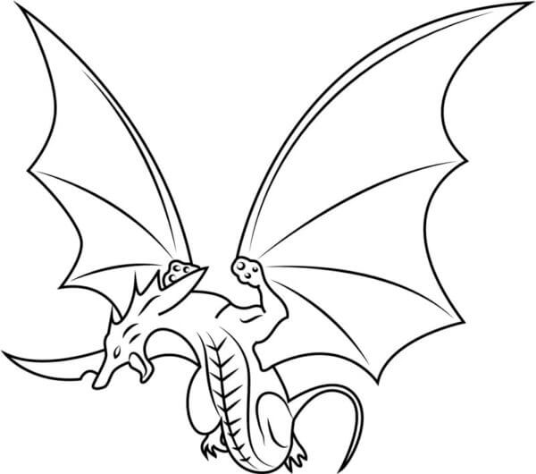 Helix Dragonoid Volador para colorir
