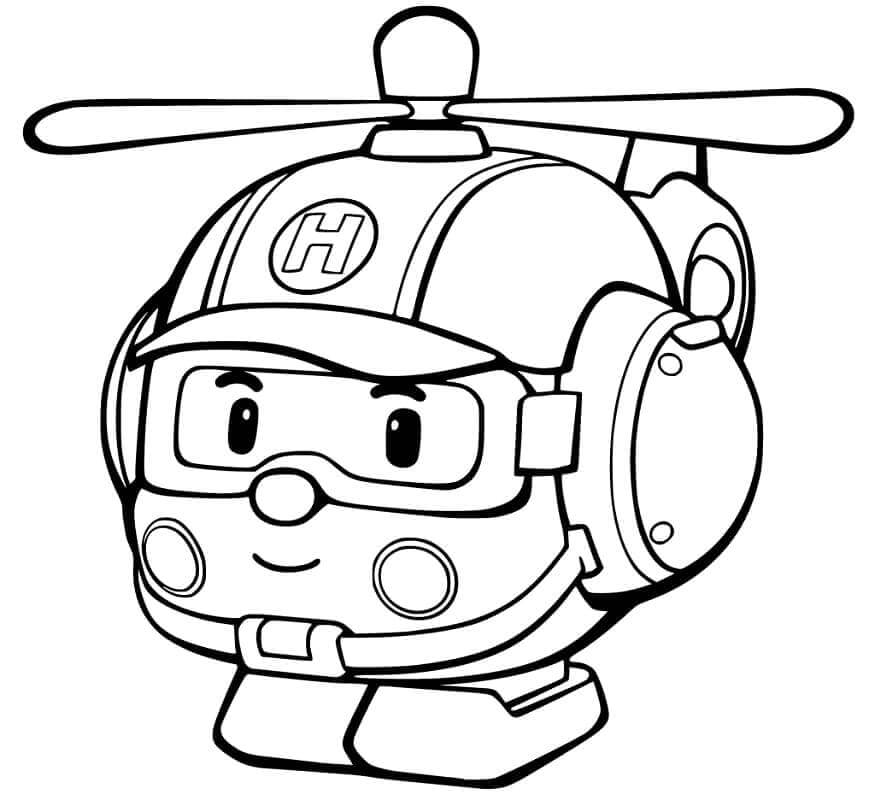 Dibujos de Helly Helicóptero para colorear