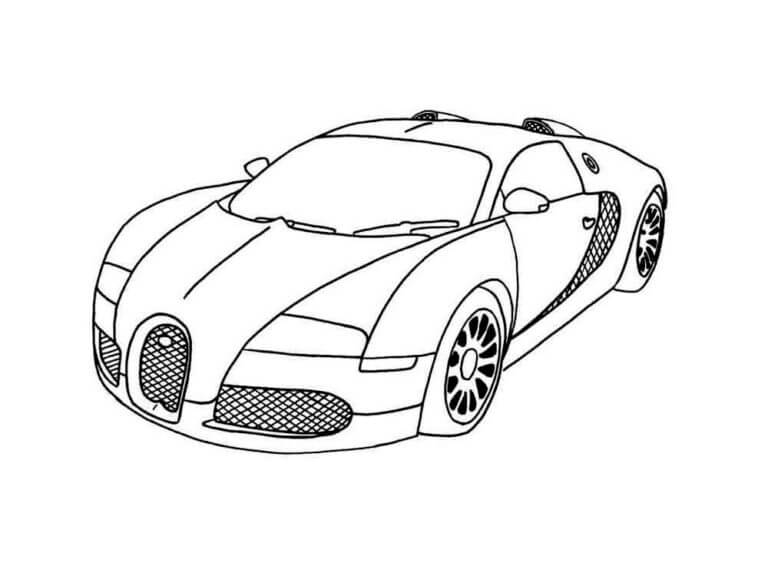 Hermoso Auto Bugatti para colorir